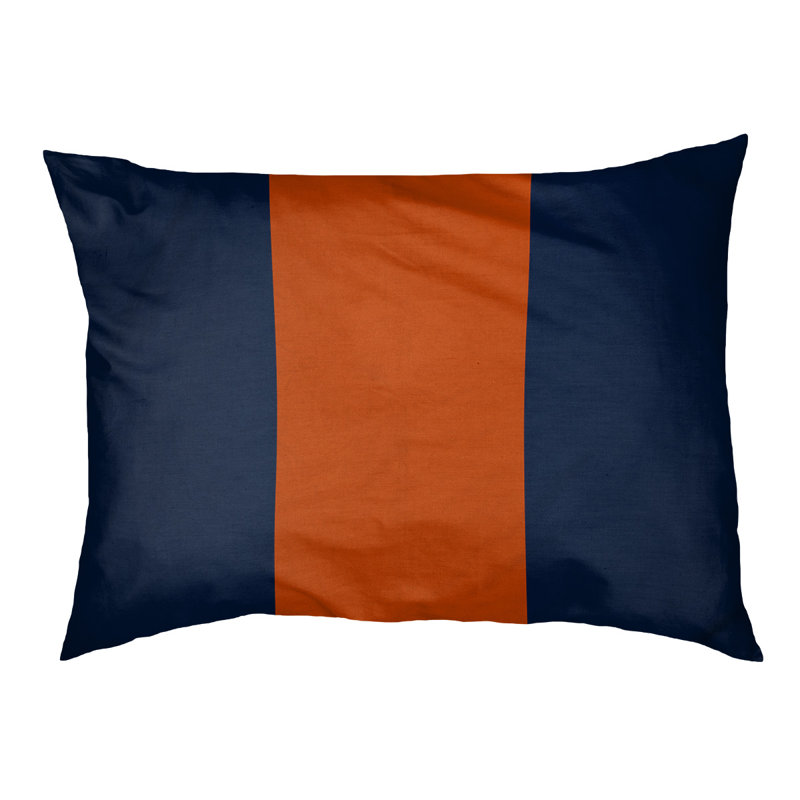 Coussin Detroit, Extra Large (50" W x 40" D x 17" H), Navy/Orange/Navy