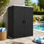 Armoire de rangement extérieure verticale résistante aux intempéries de 426 gallons avec panneaux multiparois