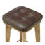 Upholstered Counter Stool with Solid Wood Frame