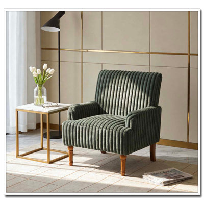 Chaise d'appoint moderne en velours côtelé