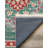 Girraj Burgundy Green Oriental Machine Printed CGirrajn Polyester Area Rug-1644728084