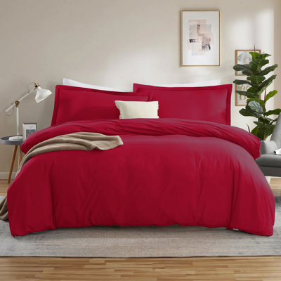 300TC Microfiber Duvet Cover Set – Reversible Luxury 3-Piece