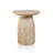 Fulcher Stone-Like 17" W Pedestal End Table with Travertine Effect-2069962508