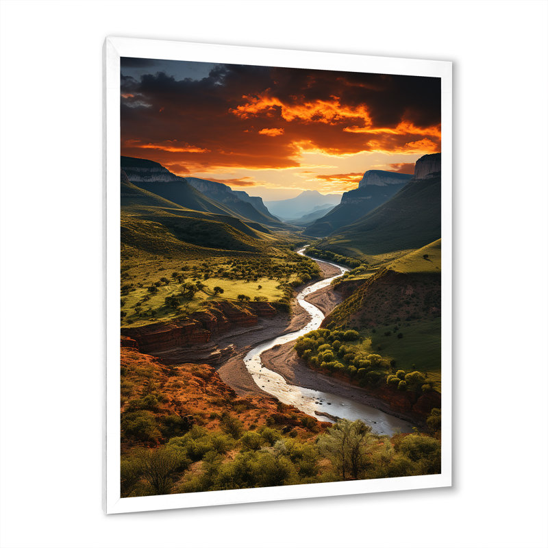 «Beilul Texas Sunset Ultra-Large Angle Landscape Ii», art mural Texas, H 20 po x l 12 po x P 1 po, Cadre simple blanc