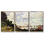 «Sailing at Argenteuil» par Monet, reproduction sur toile flottante 3 pièces-886119177-886119178