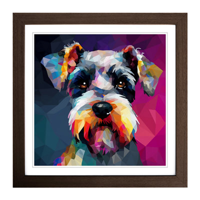 Schnauzer Abstract No.3 - Framed Print