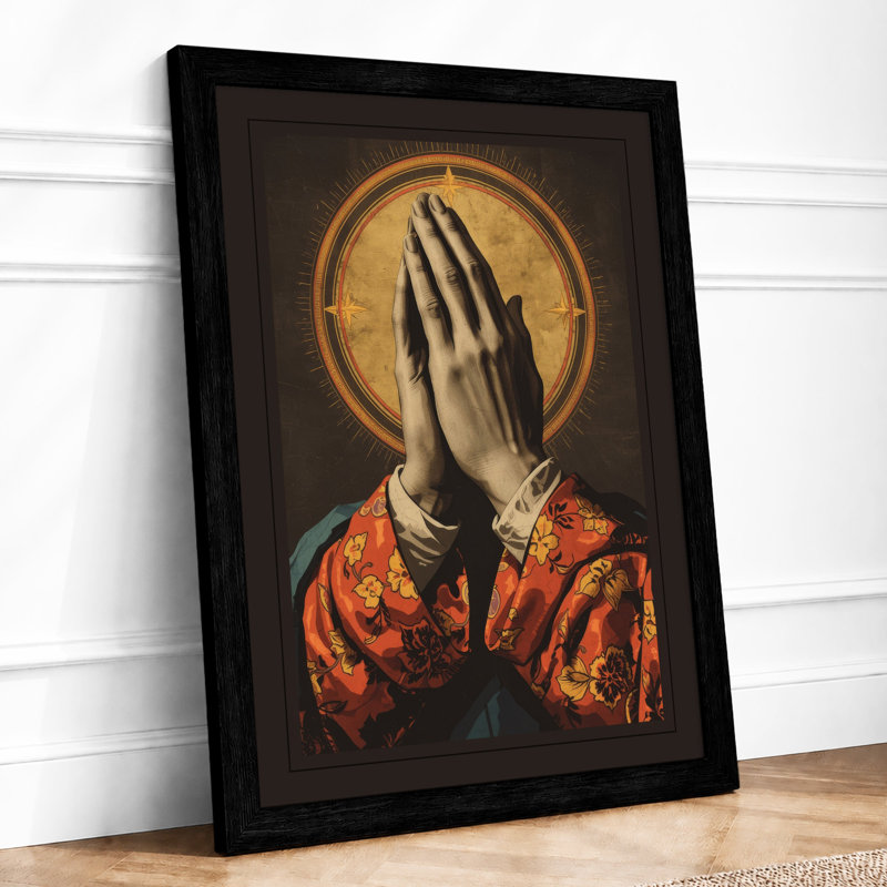 Prayer And Blessing Surrealism - Print, A1 - 84.1 x 59.4 cm, Black