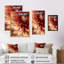 Fleur de dahlia orange IV - reproduction sur toile-86828377-86828382