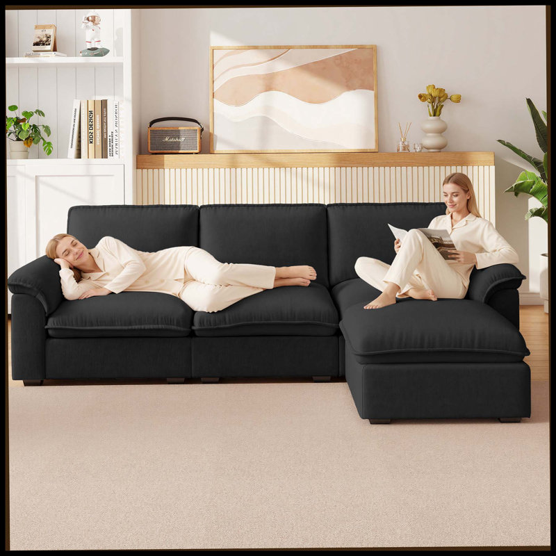 Canapé modulaire Cloud Couch For L, Noir