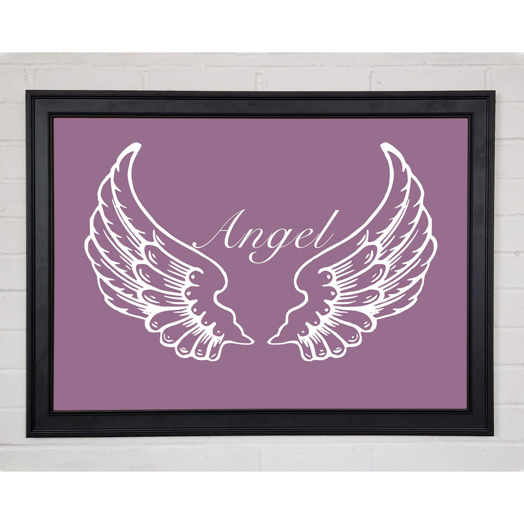 Angel Wings Dusty Pink Gerahmter Druck 10140