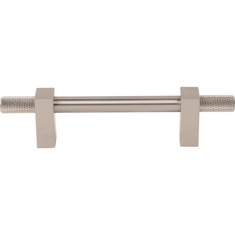 Larkin 4 Knurled Ends Bar Pull, Satin Nickel, 12"