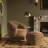 Natural Vegan Shearling Accent Chair-1789258080