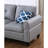 Gray Faux Leather L - Shaped Sectional With Storage Ottoman