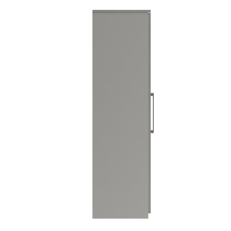 Alishma 3 Door Manufactured Wood Wardrobe, Light Grey