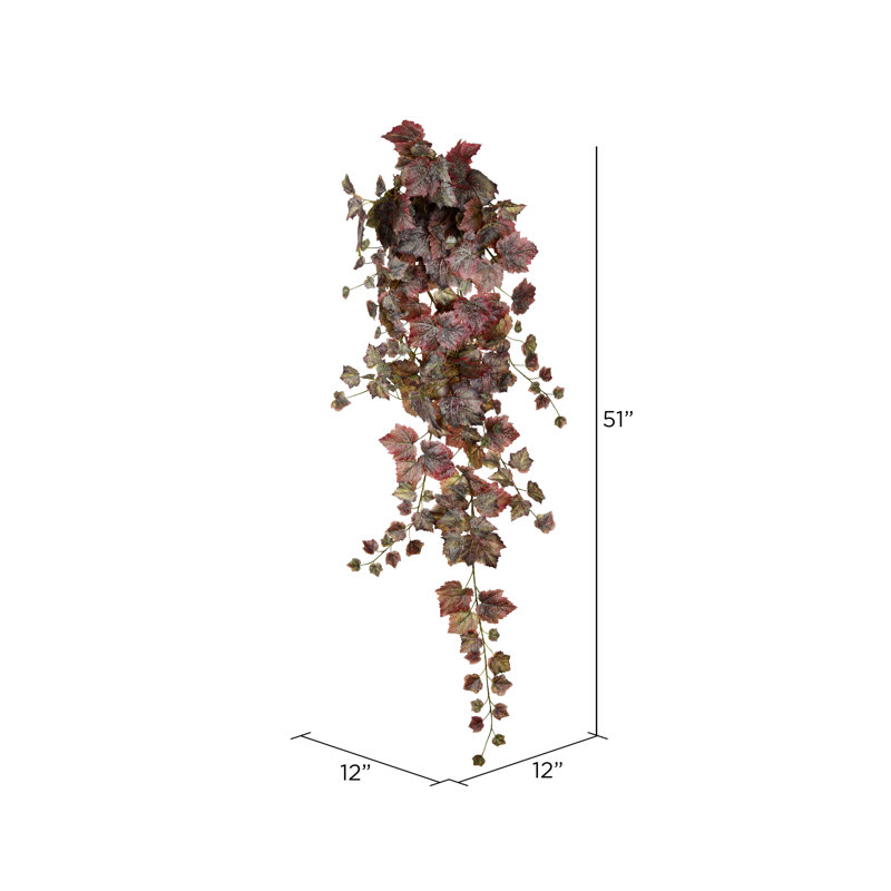 Buisson de lierre artificiel bourgogne, H 51 po x l 12 po x P 12 po