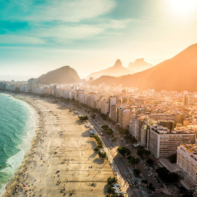 Copacabana Beach by Marchello74 - Wrapped Canvas Print, 30cm H x 30cm W