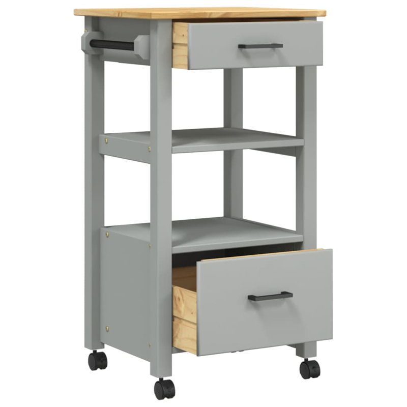 Kitchen Serving Cart, Grey
