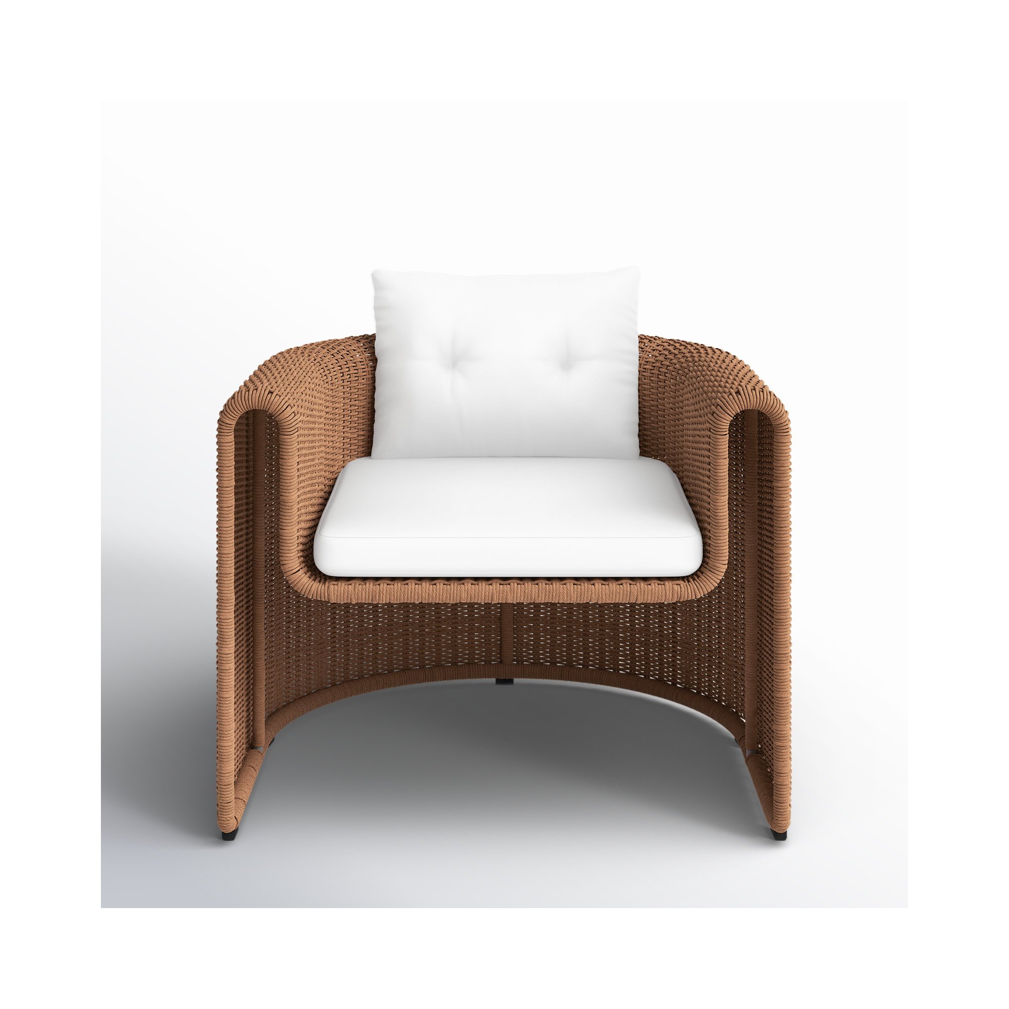 Mahi Wicker Outdoor Lounge Chair, Dark Brown