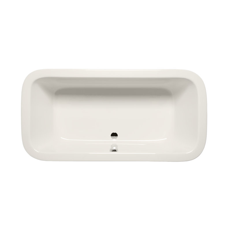 Roadknight 72" x 36" Drop In Soaking Acrylic Bathtub, Biscuit