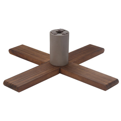 Dark Wood Adjustable Artificial Christmas Tree Stand - For Trees up to 7.75ft Tall