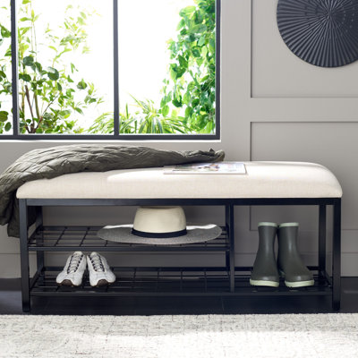 Edmea Polyester Upholstered Storage Bench