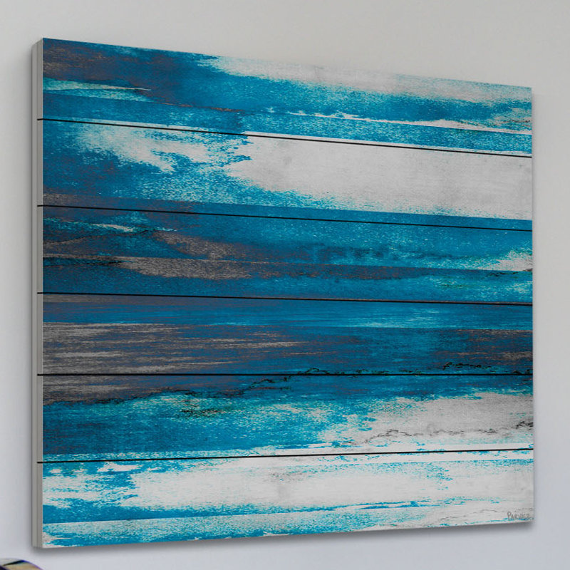 Veradero Coastal Blue and White Wood Wall Art