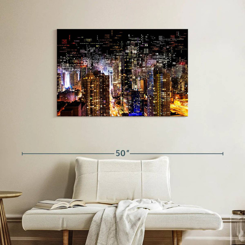 Ravi Times Square, 26" H x 39" W