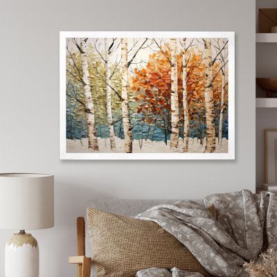 Bouleau saisonnier bois de bouleau III - arbre, art mural
