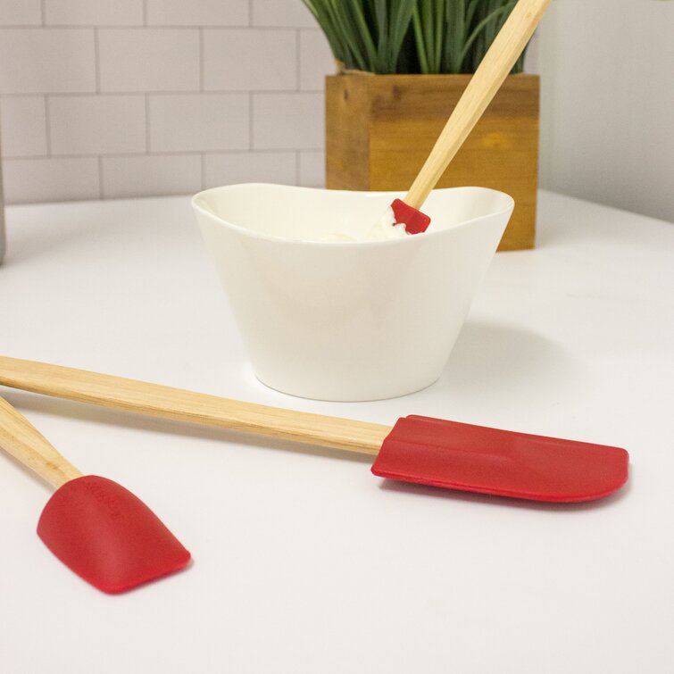 Staub Olivewood 3-pc Silicone Spatula Set