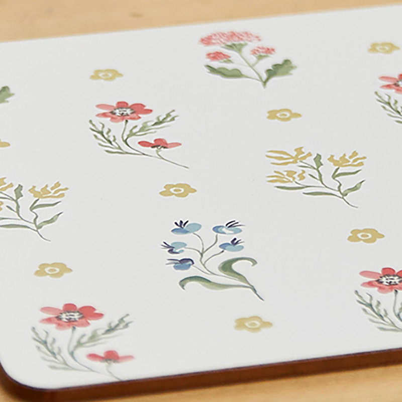 Boho Floral Paper Printed MDF Placemat