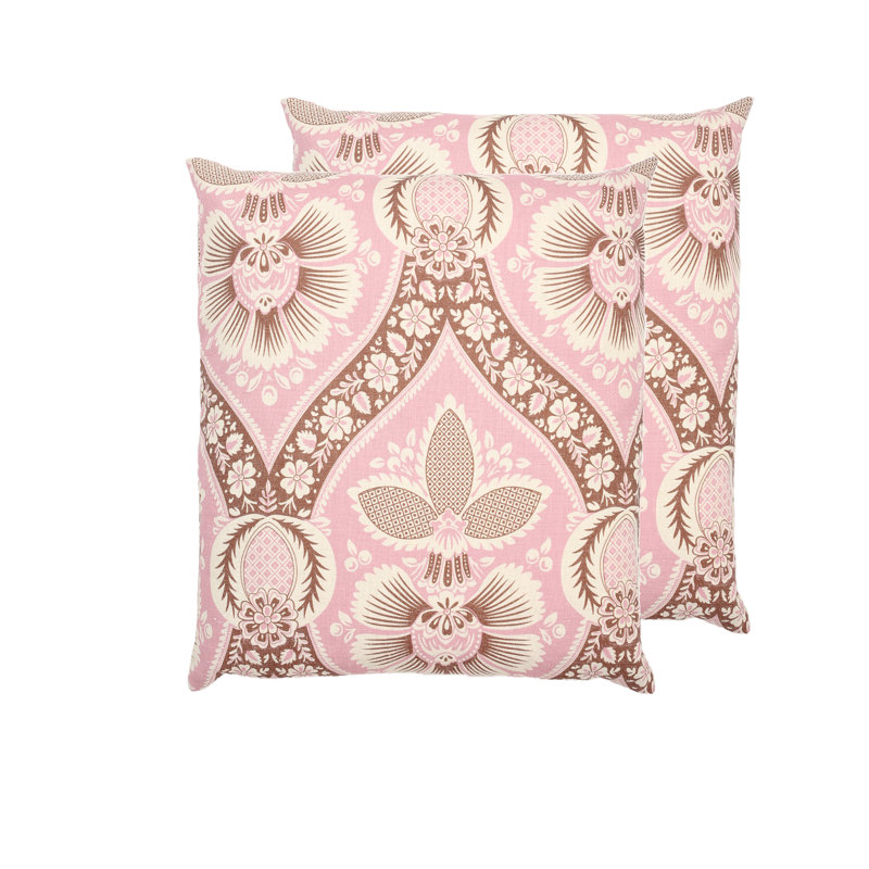 Florence Floral Pillow Cover, Purple/Brown