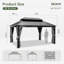 16 pi L 12 pi. D Pavillon de jardin avec double toit