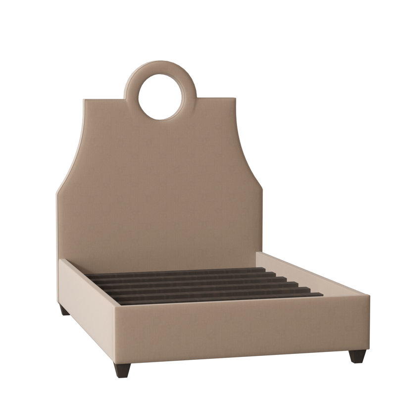 Tess Upholstered Bed, California King, Tess Sisal, Brown Mahogany