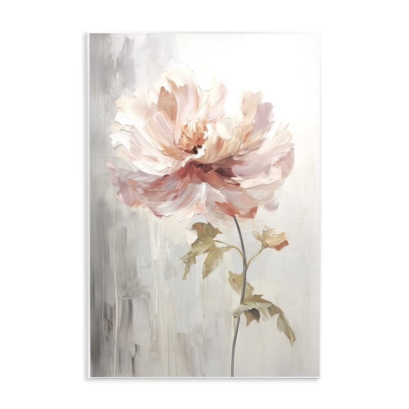 «Blush Flower Sprout», art mural sur bois par Raymond Powers, H 15 po x l 10 po