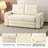 Boneless Pull Out Loveseat Boneless Couch,Sleeper Sofa, Folding Couch Bed with Pillow for Living Room Bedroom, Black-1221111163