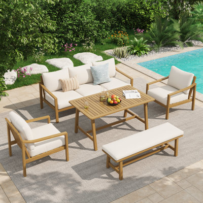 5-Piece Outdoor Seating Group With Cushions