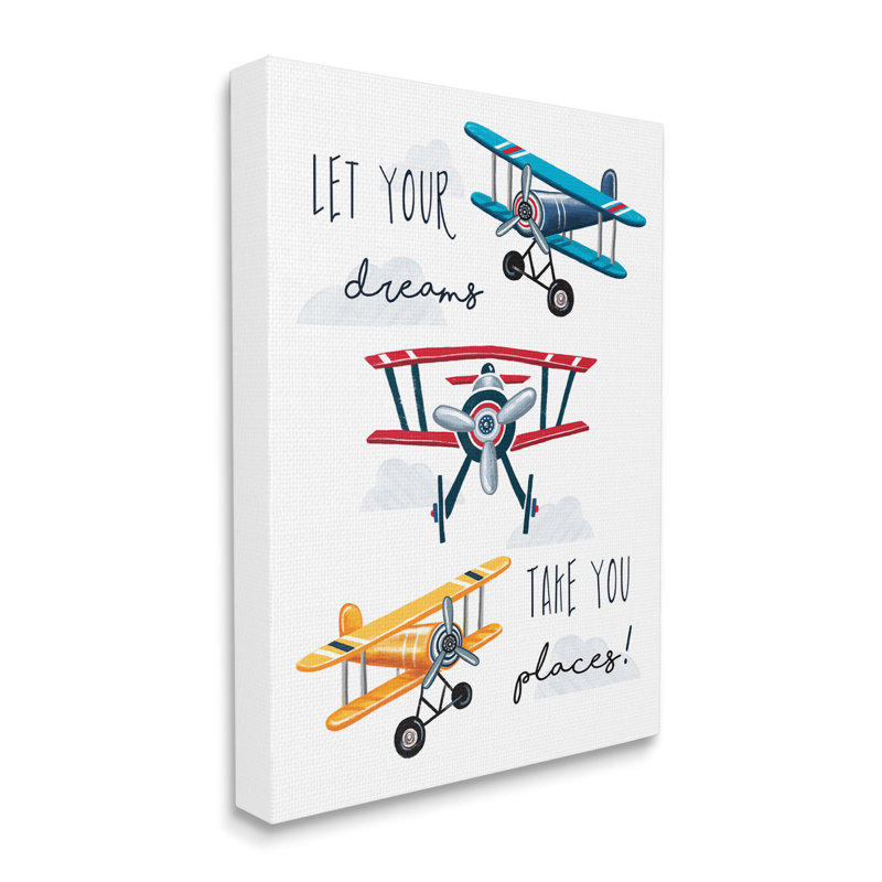 Let Your Dreams Take You Places Expression par Elizabeth Tyndall - impression, H 40 po x l 30 po, Toile tendue