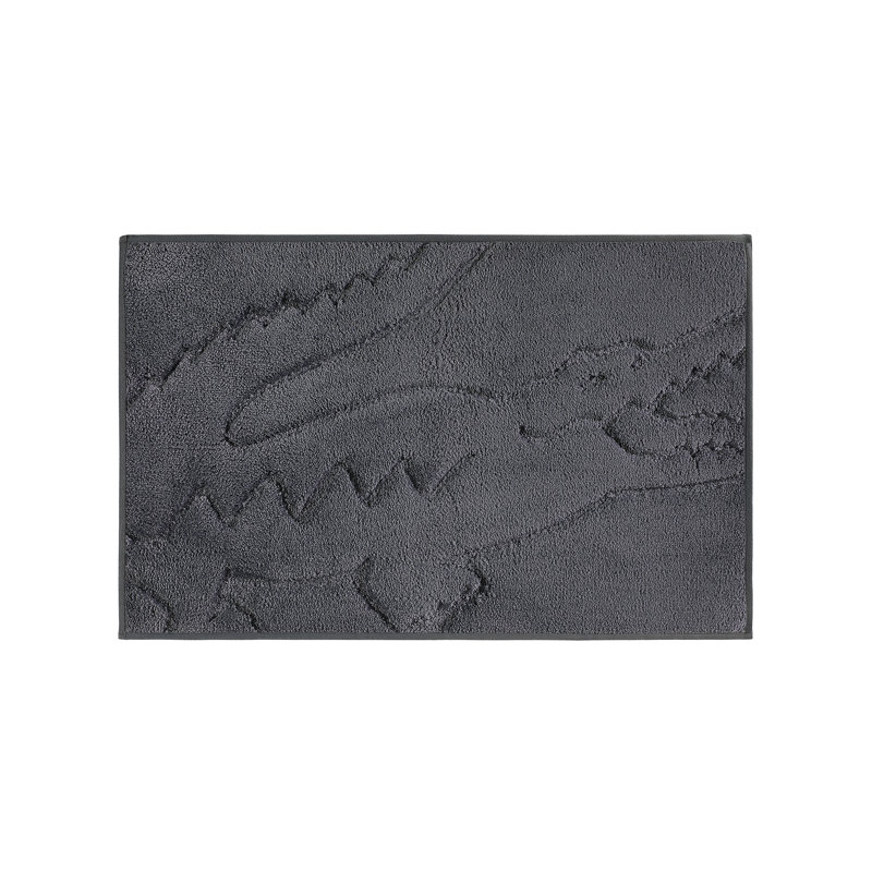 Lacoste Heritage 20x32 Quick-Dry Bath Rug, Dark Gray