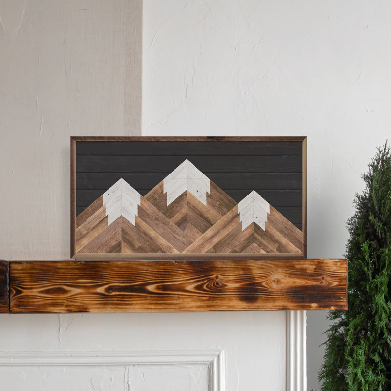 Mountains Black, 8" H x 16" W