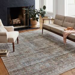 Chris Loves Julia x Loloi Jules Oriental Lagoon/Brick Area Rug ...