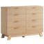 Commode cannelée à 8 tiroirs l 43,3 po Avelyn, commode moderne, rangement en bois-1078395495