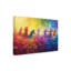 Art mural sur toile tendue - "Rainbow Wild Horses" par Imagine It Images pour le salon, la chambre à coucher ou le bureau - 12 x 19