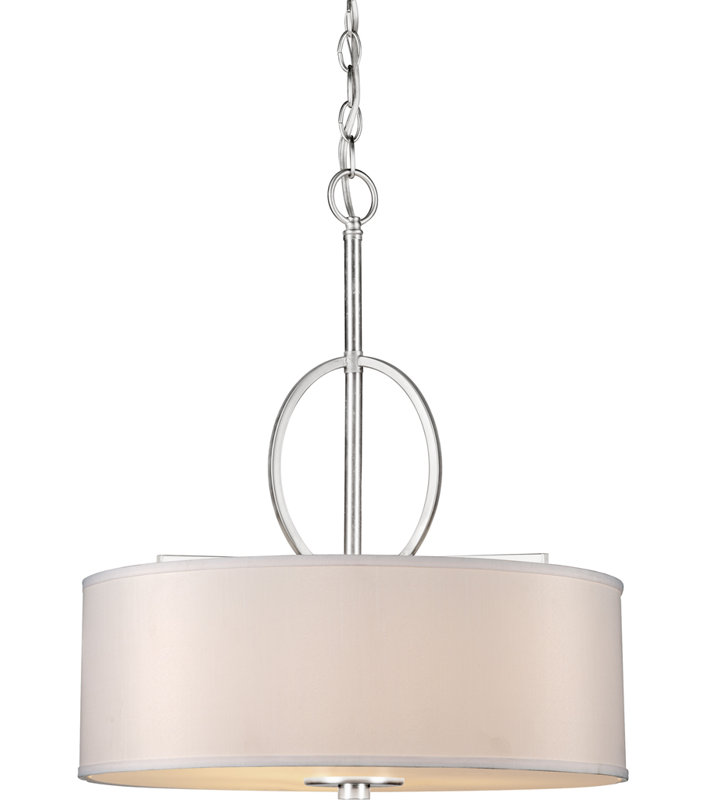 Addilynn 4 - Light Brushed Nickel Drum Pendant