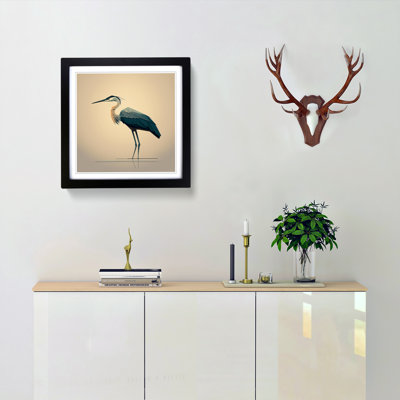 Heron Minimalism - Framed Print
