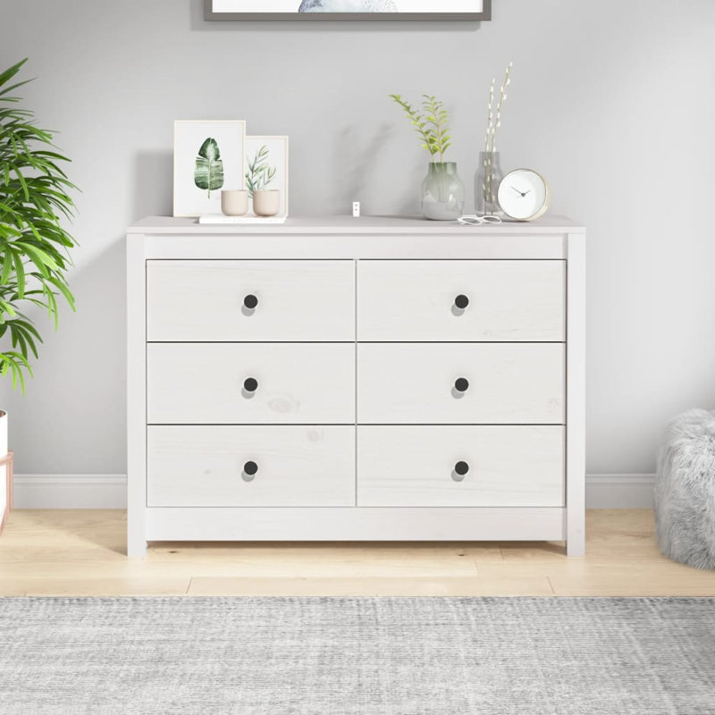 Side Cabinet 100x40x72 cm Solid Wood Pine, White