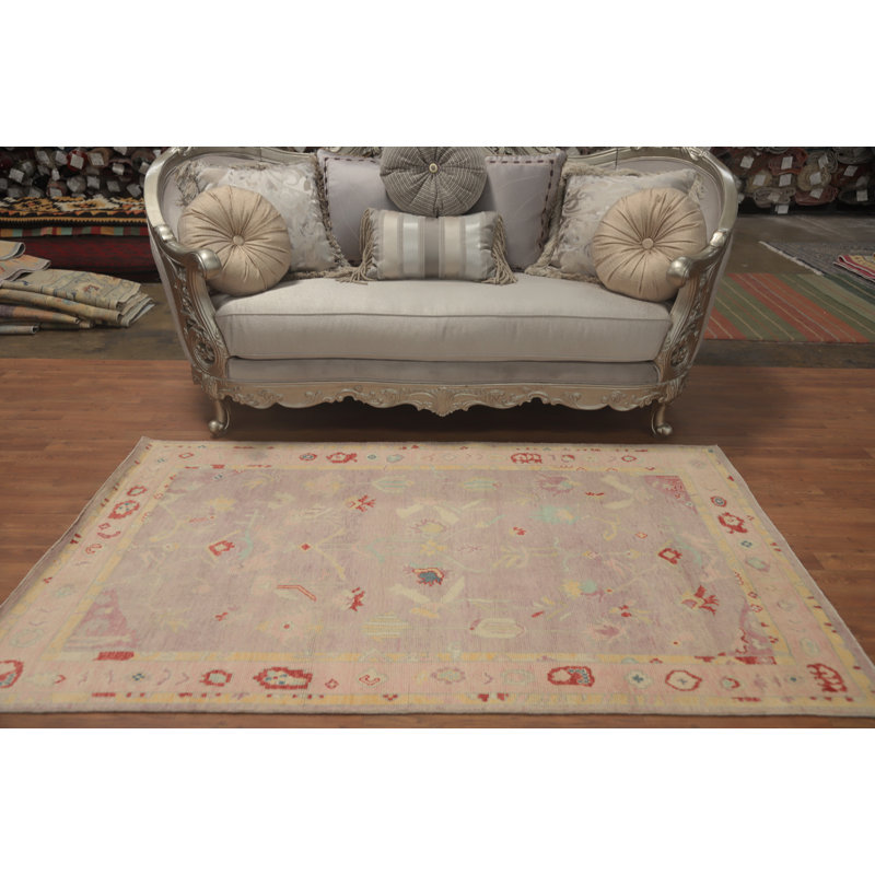 Tapis transitionnel fait à la main Oushak