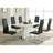 Varela Glossy White Dining Table with Chrome Base
