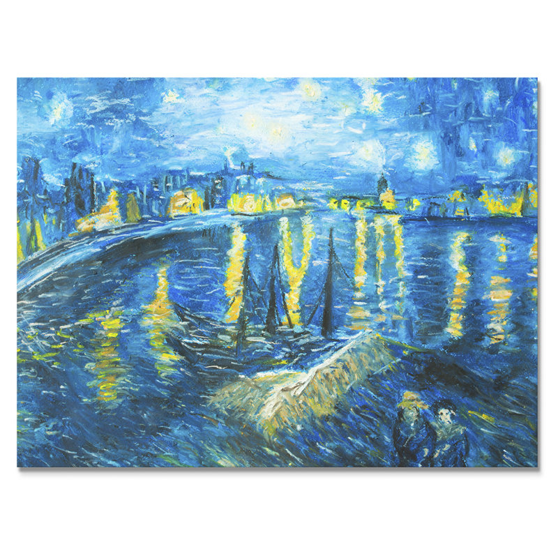 Van Gogh Style - peinture sur toile, H 24 po x l 36 po x P 1 po, Toile tendue