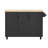 51" Fluted Kitchen Island with Drop Leaf, Internal Storage Rack & Waveform Fluted Panel