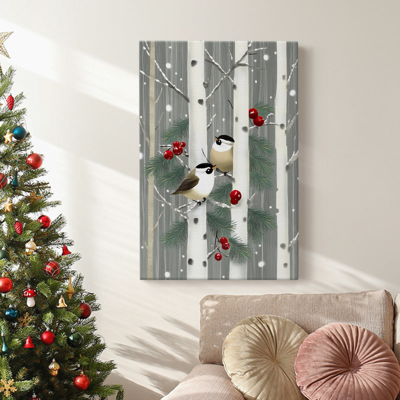 Art des Fêtes de Noël - Toile tendue avec châssis C, H 18 po x l 12 po